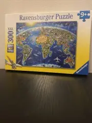 Ravensburger World Landmarks Map 300 XXL Piece Jigsaw Puzzle Globe Puzzle