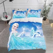 c265 Frozen Princess Elsa Home Decor Anime Bedding Set Duvet Cover 100% Polyester 3pcs Cute Printed Cartoon Quilt Cover ee265