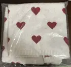 Pottery Barn Mini Hearts Towel Hand towel new with tag 20 in x 30 in Valentine's