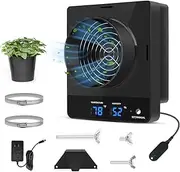 DAOTAILI 4-Inch Grow Tent Inline Duct Fan, Automatic Temperature & Humidity Sensing Control, Ventilation System for Grow Tents, Greenhouses