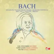 J.S. Bach - Sonata C Major for Recorder & Basso Continuo BWV 1 [New CD] Alliance