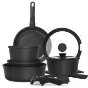 15PCS Pots and Pans Set Non Stick, Kitchen Cookware Sets with Detachable Hand...