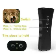 Dog Barking Control Device Portable Double Head LED Flashlight Ultrasonic NEW