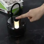 Portable & Rechargeable LED Lantern Touch Control, Adjustable Brightness-Black
