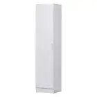 Multi-Purpose Single Door Multi Shelves Storage Pantry Cupboard White