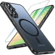 Fin2feel Magnetic for Samsung Galaxy A56 5G Case with Screen Protector, Compatible with MagSafe, Samsung A56 5G Phone Case Military Shockproof Protective Matte Cover Case for Samsung A56 5G (Black)