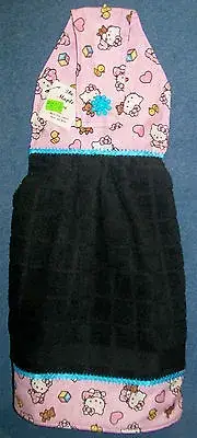 **NEW** Baby Hello Kitty ABC Blocks Black Hanging Kitchen Fridge Hand Towel #836