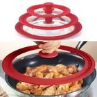 Silicone Rim Pot Clever Lid Skillet Pan Cover Cookware Parts
