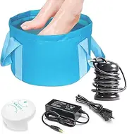 Ionic Detox Foot Bath SPA Machine, Ionic Cleanse Detox Foot Bath Spa Machine, Ionic Foot Bath Detox Machine with Blue Bucket for Health Care Personal Home Travel