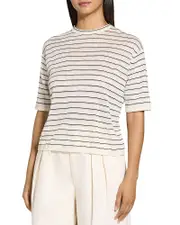 Theory Boyfriend Tee in Linen-Blend