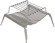 DOD Q1-506 Secret Grill-chan Charcoal Bonfire Stand BBQ Grill [Ultra Lightweight & Compact]