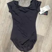 womens Tactel Eurotard performance dancewear black unitard XS NWT Lycra