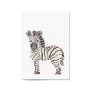 Cartoon Zebra Cute Nursery Baby Animal Art #2