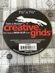 Creative Grids 7 1/2" Square Ruler Sewing and Quilting Ruler CGR7