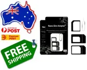 4 In 1 Pack Nano To Micro & Standard SIM Card Adapter For Samsung HTC LG iPhone