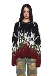 [The Ragged Priest] Burn Chunky Flame Knit Sweater