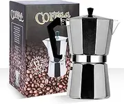 Coffee Pot, 3 Cups 150ML Moka Coffee Maker Aluminium Alloy Octangonal Portable Moka Stovetop for Gas Electric Glass Ceramic(Coffee Pot)