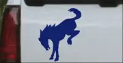 Ford Bronco Horse Car Truck Window Laptop Decal Sticker Navy 2X1.6