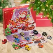 Christmas Countdown Advent Calendar Pull Back Car Surprise Blind Box Gift Decor