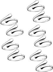 DEARMAMY 5sets Geometric Split Ring Jewelry Ring Cute Jewelry for Teen Silver Copper 2pcs*5