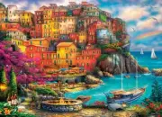 Jigsaw Puzzle International Cinque Terre Italy Coast Beautiful Day 1000 pc NEW