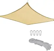 Snblzhef 2x2 Meter Rectangular Square Shade Sail Outdoor Window Shade Sail Breathable Extra Large Shade Easy to Use