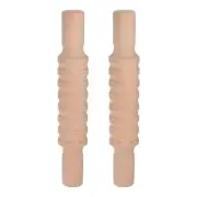 2pcs Wood Clay Roller Stripe Texture Rolling Emboss Wood 21cm x 3.5cm