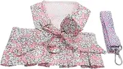 DRESSOOS 1 Set Dog Harness and Leash Set for Dogs Floral Dress Design with Pulling Rope for Walking Training and Outdoor Activities