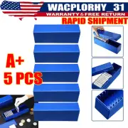 5X Plastic Coin Storage Box Case for Collectors Home Office Supplies(Blue)