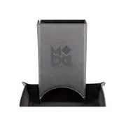 Fanroll by Metallic Fold Up Leather RPG Dice Tower Tray Storage Box Black
