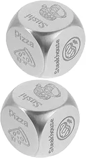 Abaodam 2pcs Metal Food Decision The for Large Whats Girlfriend Food Decider Couple Gourmet Much Decider Small Game Props Stainless Steel Silver