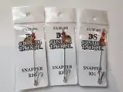 Snapper wire Rig spinner blade "spear-it" rig bluefish double hook 3pks