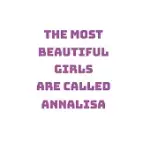 ANNALISA GIRL WOMAN NOTEBOOK: GRAPH PAPER JOURNAL 6X9 - 120 PAGES