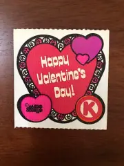 Mello Smello VALENTINE'S Circle K Scratch 'n Sniff Sticker Vintage matte mod