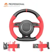 DIY Carbon Fiber Suede Steering Wheel Cover for Audi A5 A7 RS 5 RS 7 S3 S5 SQ5
