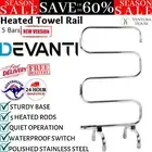 Devanti Electric Heated Towel Rail Rack Rails Stainless Steel Warmer Bathroom AU
