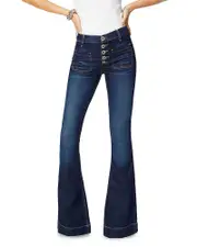 Ramy Brook Cindy High Rise Flared Jeans in Dark Wash