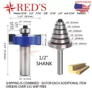 Tideway Pro WL-1225-7 1/2"X 1/2 Slot with Bearing SET 1/2" shank router bit
