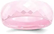 [JewelryWeb] Ceramic Engravable Pink Faceted 7.5mm Polished Band Ring Jewelry Gifts for Women - Ring Size Options Range: J to R