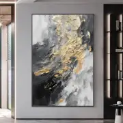 Mintura Handmade Abstract Gold Oil Painting On Canvas Modern Home Decor Wall Art