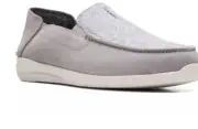 Clarks Mens 9.5 Gorwin Step Grey Suede Casual Loafer Shoes