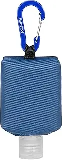 [Jollsung] Hand Sanitizer Bottle Case Holder, Travel Size Empty Bottle Refillable Containers for Soap, Lotion, and Liquids - 60ML/2 oz Flip Cap Reusable Bottles with Carabiner Carriers (Blue)