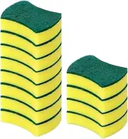 12 Pack Kitchen Cleaning Sponges, Dish Sponges Individually Wrapped Non-Scratch Scouring Pad Heavy Duty Scrub Sponges for Household
