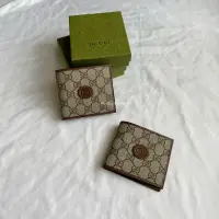 在飛比找蝦皮購物優惠-Gucci  老花短夾 Wallet with Interl