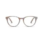 Canyon Round Blue Light Blocking Reading Glasses, Tan Marble, 49 + 2.25