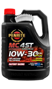Penrite MC 4ST 4 Stroke Motorcycle Oil 100% PAO & Ester 10W-30 4L - MC410W30004