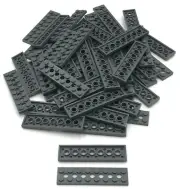 Lego 50 New Dark Bluish Gray Technic Plates 2 x 8 Stud w/ 7 Hole Pieces