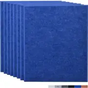 8Pcs Beveled Edge 3D Polyester Acoustic Panels "Blue" 600mm*600mm*9mm
