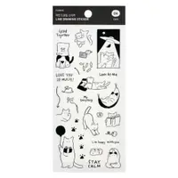 在飛比找蝦皮購物優惠-【午後文房具】iconic 韓國全新貼紙 1包2張 貓咪 手