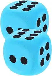 WEKAMOS 2Pcs Eva Dice Jumbo Game Props for Parties Educational Activities Math Learning Safe Rounded Corners Lightweight Portable Dice for Games